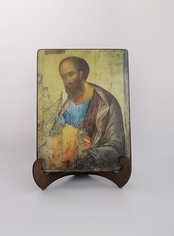 Андрей Рублёв. Деисусный чин. Звенигород, Апостол Павел, арт A006, 15x20х1,8 см Андрей Рублёв. Деисусный чин. Звенигород, Апостол Павел, арт A006, 15x20х1,8 см