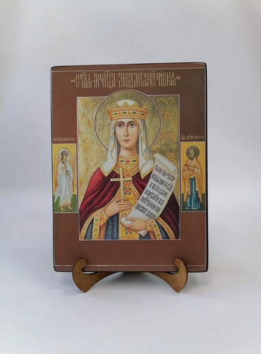 Мученица Людмила Чешская Княгиня, арт И096, 21х28х3 см Мученица Людмила Чешская Княгиня, арт И096, 21х28х3 см