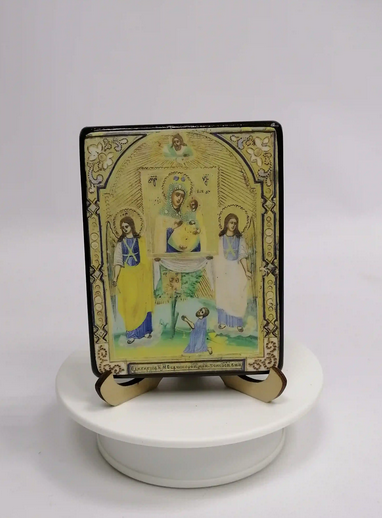 Одигитрия Смоленская Святогорская (из Пушкинских гор), 9x12x1,8 см, арт И4779