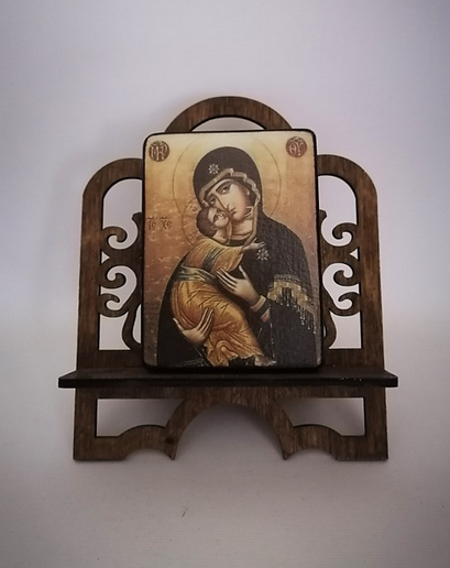 Владимирская Божья Матерь, арт И1561 / 5,7 х 7,6 х 1,8 см Владимирская Божья Матерь, арт И1561 / 5,7 х 7,6 х 1,8 см