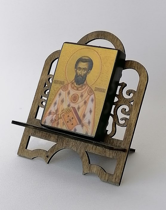 Мокий Амфипольский Священномученик, арт И4453 / 5,7 х 7,6 х 1,5 см (Липа)