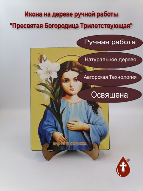 Пресвятая Богородица Трилетствующая, 9x12x1,8 см, арт Ид3685-3 Пресвятая Богородица Трилетствующая, 9x12x1,8 см, арт Ид3685-3