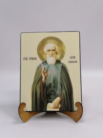 Преподобный Сергий Радонежский, 15x20x1,8 см, арт Ик20069