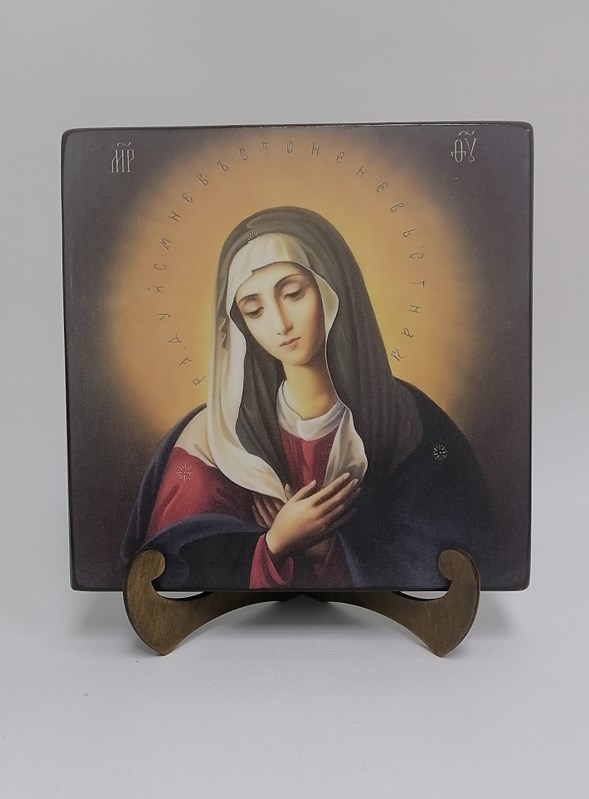 Божия Матерь Умиление, 20x20x3 см, арт А6896 Божия Матерь Умиление, 20x20x3 см, арт А6896