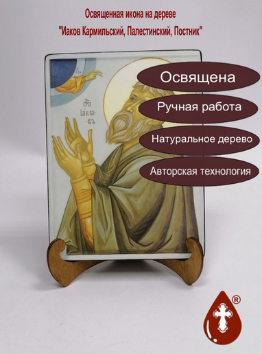 Иаков Кармильский, Палестинский, Постник, 15x20x1,8 см, арт А224 Иаков Кармильский, Палестинский, Постник, 15x20x1,8 см, арт А224