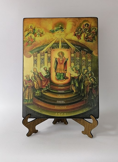 Богородица Семистолпная (София Премудрость Божия) Киевская, арт И963 / 15 х 20 см