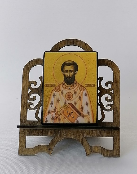 Мокий Амфипольский Священномученик, арт И4453 / 5,7 х 7,6 х 1,5 см (Липа)