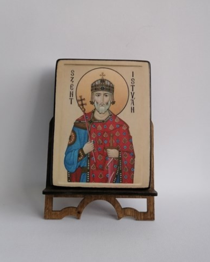 Святитель Стефан I Венгерский, король, арт В1354, 9х12х1,8 см