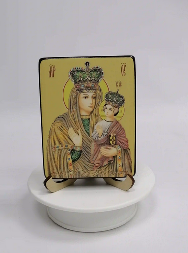 Зарваницкая икона божьей матери, 9x12x1,8 см, арт Ид3466-2 Зарваницкая икона божьей матери, 9x12x1,8 см, арт Ид3466-2