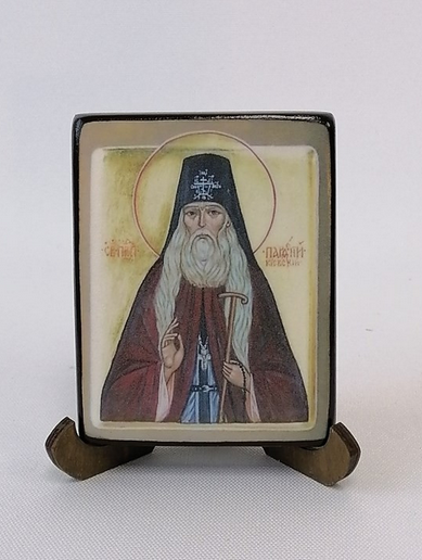 Преподобный Парфений (Краснопевцев), Киевский, иеросхимонах, арт В5895 / 7х9х1,5 см (Липа)