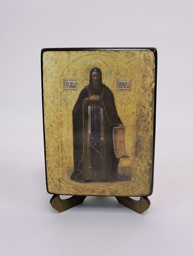 Савва Вишерский Преподобный, арт И5572, 9х12x3,0 см Савва Вишерский Преподобный, арт И5572, 9х12x3,0 см