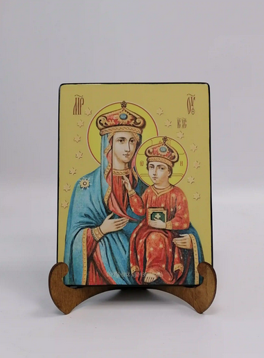 Озерянская икона божьей матери, 15x20x1,8 см, арт Ид3575 Озерянская икона божьей матери, 15x20x1,8 см, арт Ид3575
