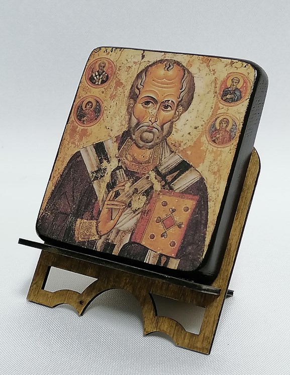 Николай Чудотворец, арт И001 / 9,5 х 10,5 х 1,8 см Николай Чудотворец, арт И001 / 9,5 х 10,5 х 1,8 см