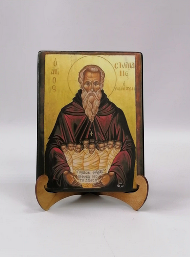 Преподобный Стилиан Пафлагонский, арт И215-6, 15x20х1,8 см Преподобный Стилиан Пафлагонский, арт И215-6, 15x20х1,8 см