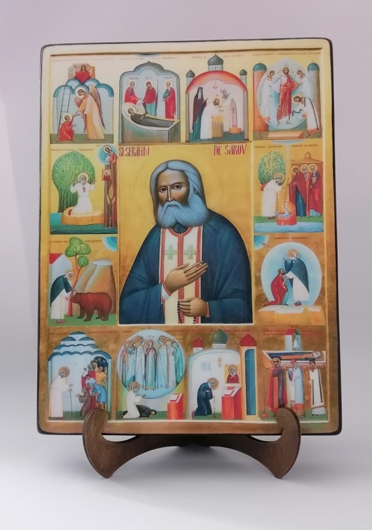 Преподобный Серафим Саровский, арт В7821, 21x28х3 см