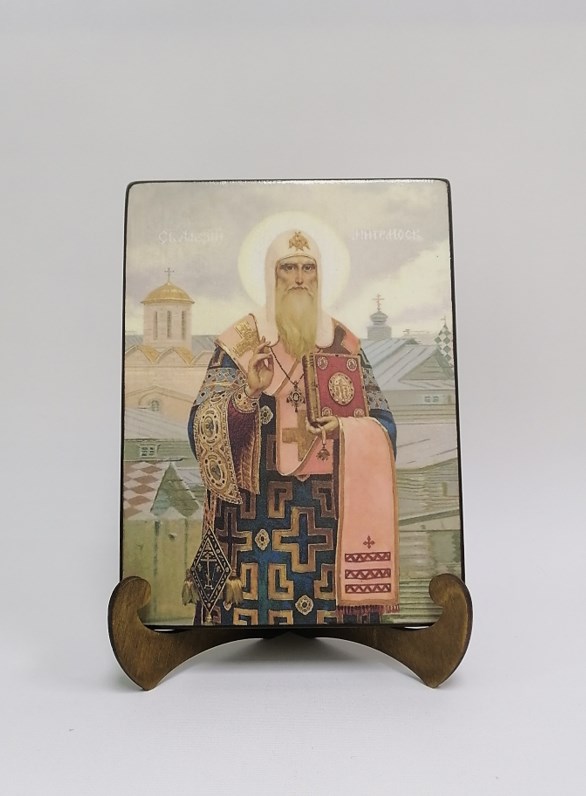 Святитель Алексий Московский, 15x20x1,8 см, арт Ик18798 Святитель Алексий Московский, 15x20x1,8 см, арт Ик18798