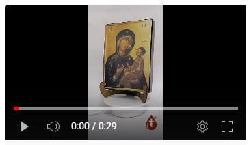 Тихвинская икона Божией Матери. 2000 год, 15x20х3 см, арт А7287-2