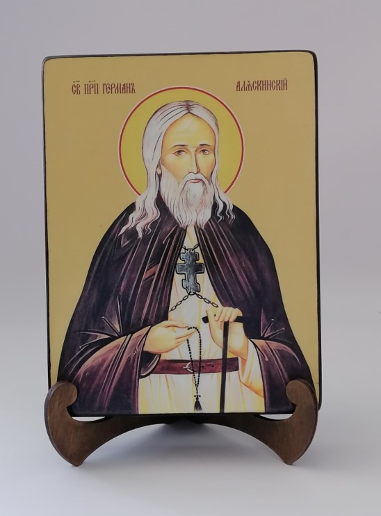 Герман Аляскинский, преподобный, 15х20x3 см, арт И8271-2 Герман Аляскинский, преподобный, 15х20x3 см, арт И8271-2