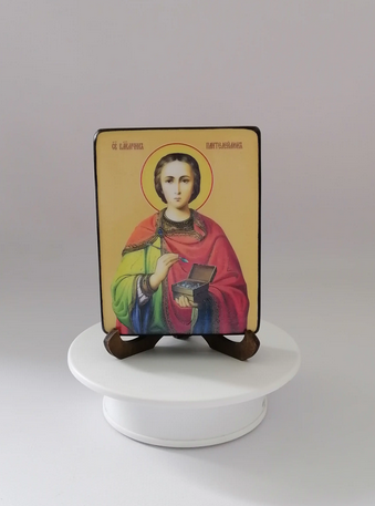 Пантелеймон, святой, 9x12x1,8 см, арт Ид4154-2