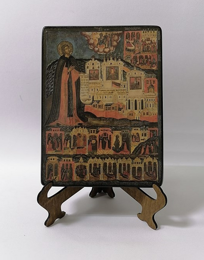 Преподобный Иоасаф Каменский (в миру Андрей Вологодский, князь), Спасокубенский, арт В2324 / 12 х 16 х 2,8 см