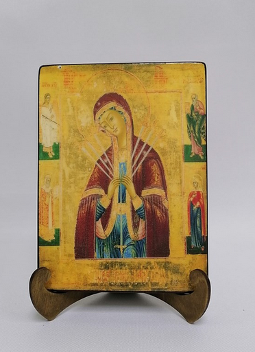 Семистрельная богородица, 15х20х1,8 см, арт А640 Семистрельная богородица, 15х20х1,8 см, арт А640