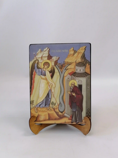 Чудо в Хонех - Архангел Михаил и Архипп Херотопский, пономарь, 15x20x3 см, арт А7295-2 Чудо в Хонех - Архангел Михаил и Архипп Херотопский, пономарь, 15x20x3 см, арт А7295-2