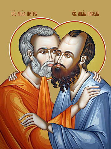 Павел и Петр, святой апостол, 30x40x4 см, арт Ид10039
