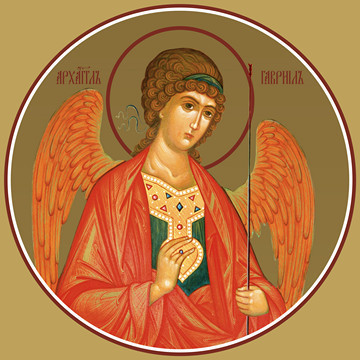 Благовещение, Арх. Гавриил (на Царские врата), 12x16x3 см, арт Ид4565
