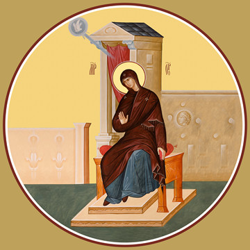 Благовещение, Пресвятая Богородица (на Царские врата), 50x100 см, арт Ид23857