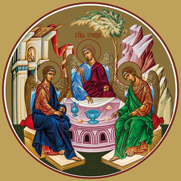 Святая Троица (на Царские врата), 30x40x4 см, арт Ид11586