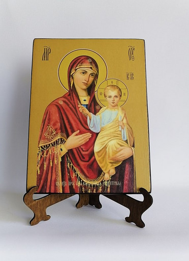 Смоленская икона Божьей матери (Одигитрия). 15x20 см, арт Б0040