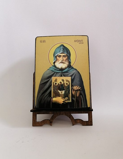 Александр Свирский, преподобный, 12x16x3 см, арт И9785-3