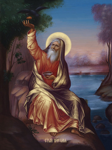 Пророк Илья, огненное восхождение, 15x20х1,8 см, арт Ид3122
