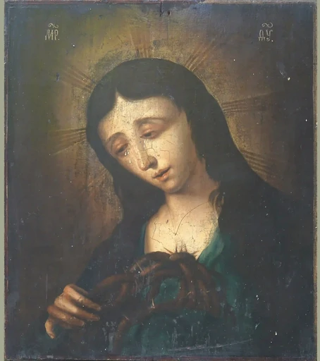 Плач св. Марии Магдалины, Конец XVIII - начало XIX в., 18x20x1,8 см, арт Д0013