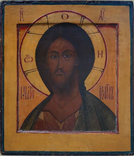 Господь Пантократор, Начало XIX в., 17x20x3 см, арт Д0008-2