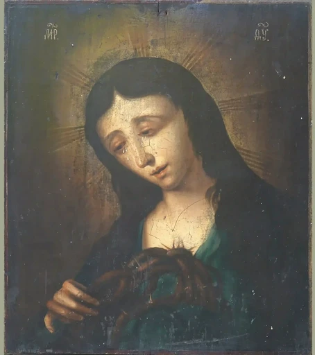 Плач св. Марии Магдалины, Конец XVIII - начало XIX в., 18x20x3 см, арт Д0013-2