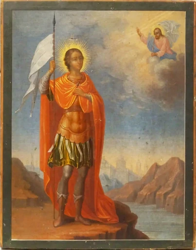 Св. Георгий Победоносец, 1840-е годы, 16x20x3 см, арт Д0017-2