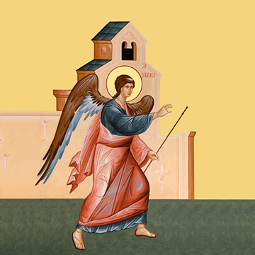 Мерная икона, Благовещение (Гавриил), 15x20 см, арт Ид5245
