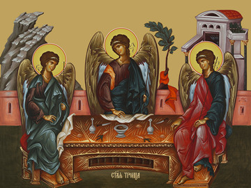 Святая Троица, 50x100 см, арт Ид24560