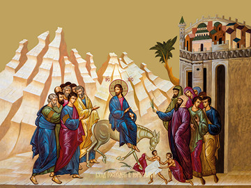 Вход Господень в Иерусалим, 50x75 см, арт Ид22244