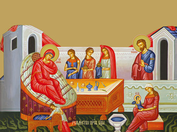 Рождество Пресвятой Богородицы, 30x40x4 см, арт Ид12261