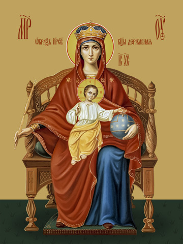 Державная икона божьей матери, 50x100 см, арт Ид22699
