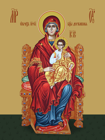 Державная икона божьей матери, 50x100 см, арт Ид22551