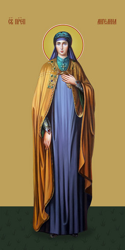 Мерная икона, Ангелина Сербская, святая, 25x52 см, арт Ид14645