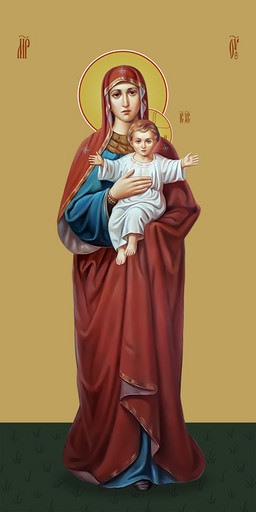 Мерная икона, Пресвятая Богородица, 50x100 см, арт Ид24677