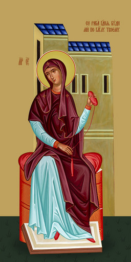 Мерная икона, Благовещение (Богородица), 50x100 см, арт Ид24680
