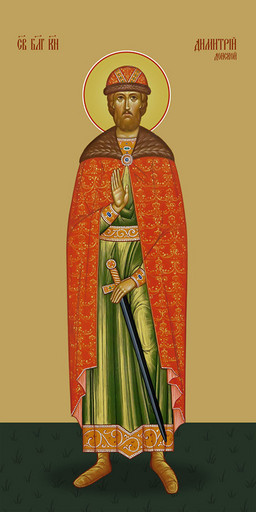 Мерная икона, Дмитрий Донской, князь, 50x100 см, арт Ид24708