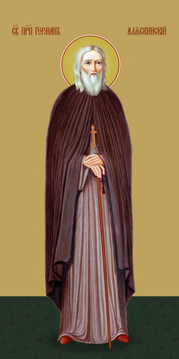 Мерная икона, Герман Аляскинский, преподобный, 50x100 см, арт Ид24762