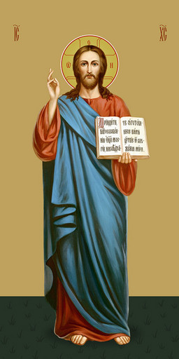 Мерная икона, Господь Вседержитель, 50x100 см, арт Ид24774 Мерная икона, Господь Вседержитель, 50x100 см, арт Ид24774