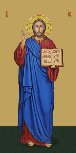 Мерная икона, Господь Вседержитель, 50x100 см, арт Ид24777 Мерная икона, Господь Вседержитель, 50x100 см, арт Ид24777